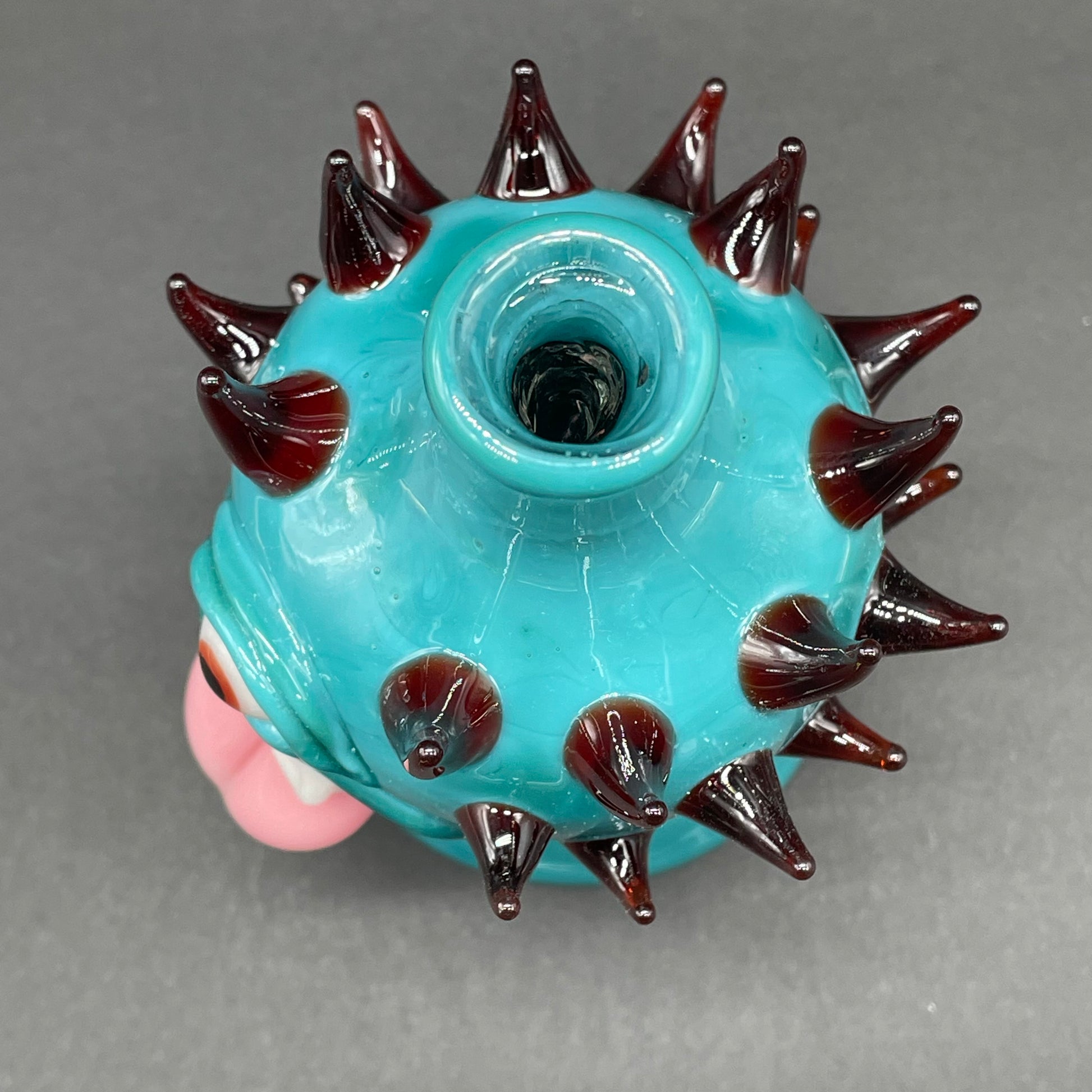 Hand-blown Tongue downdraft incense burner - Leviathan Glass original