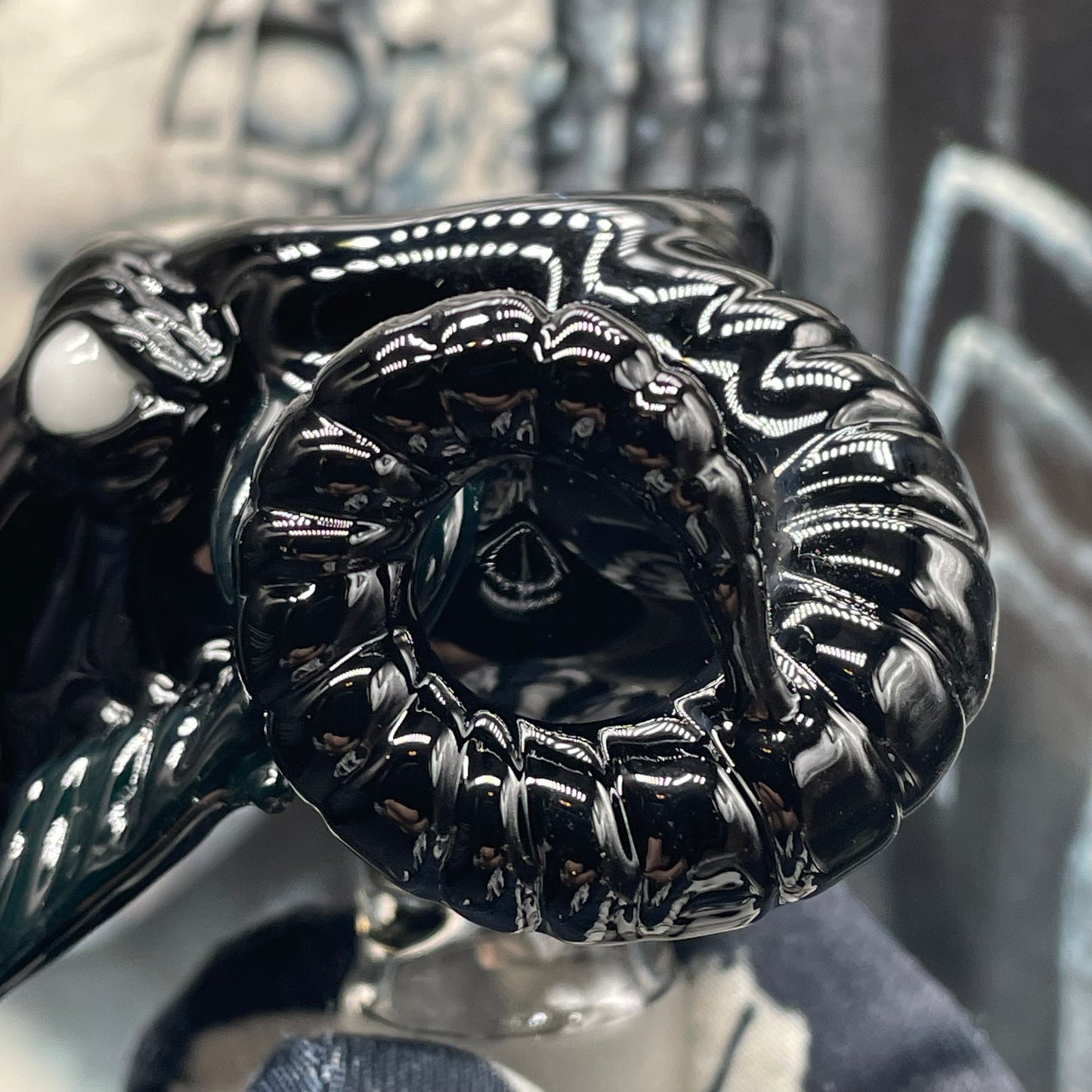 18mm black Philip slide craftsmanship - artisan glass work