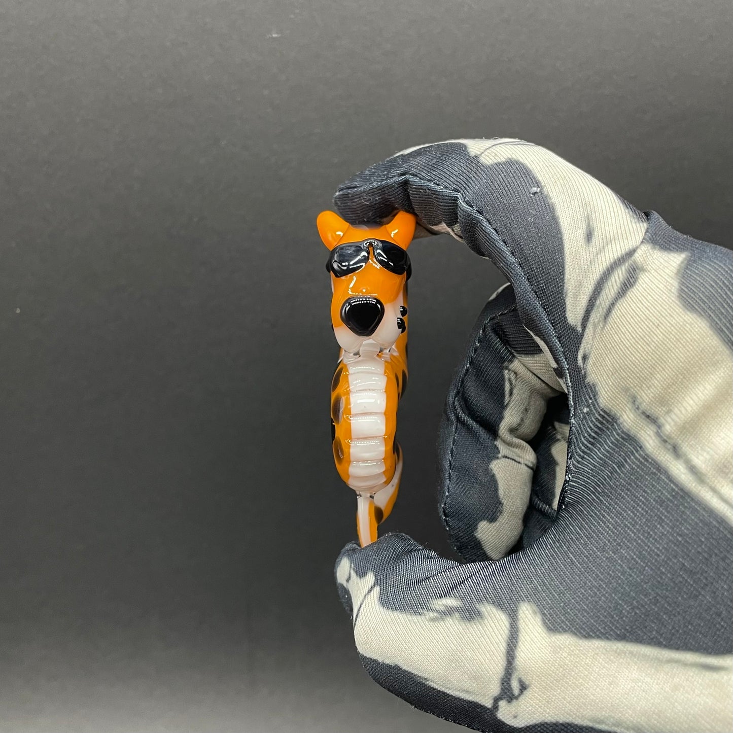 Slithering Chester Cheetah glass pendant