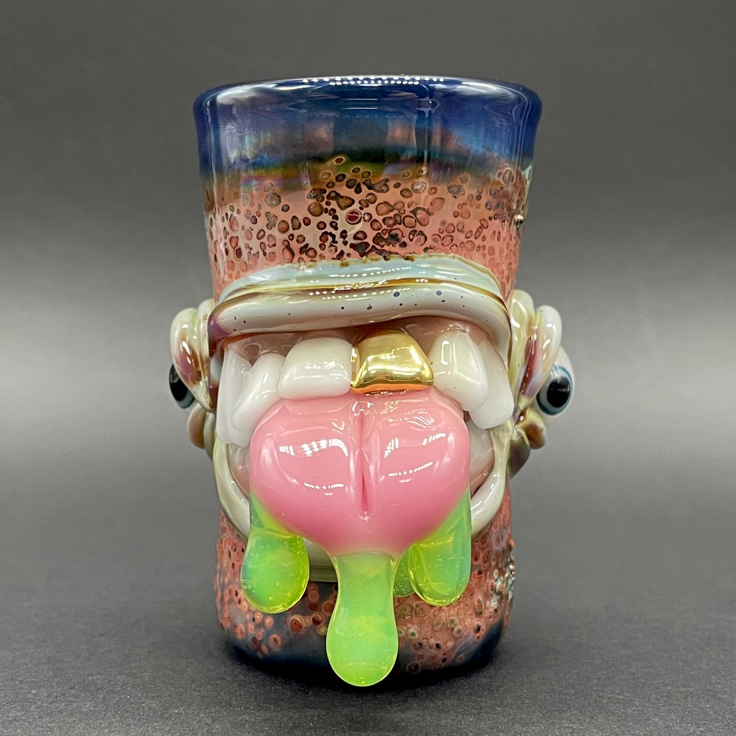tongue demon shot glass craftsmanship - artisan glass work