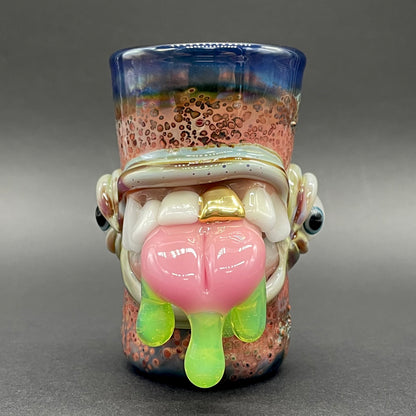 tongue demon shot glass craftsmanship - artisan glass work