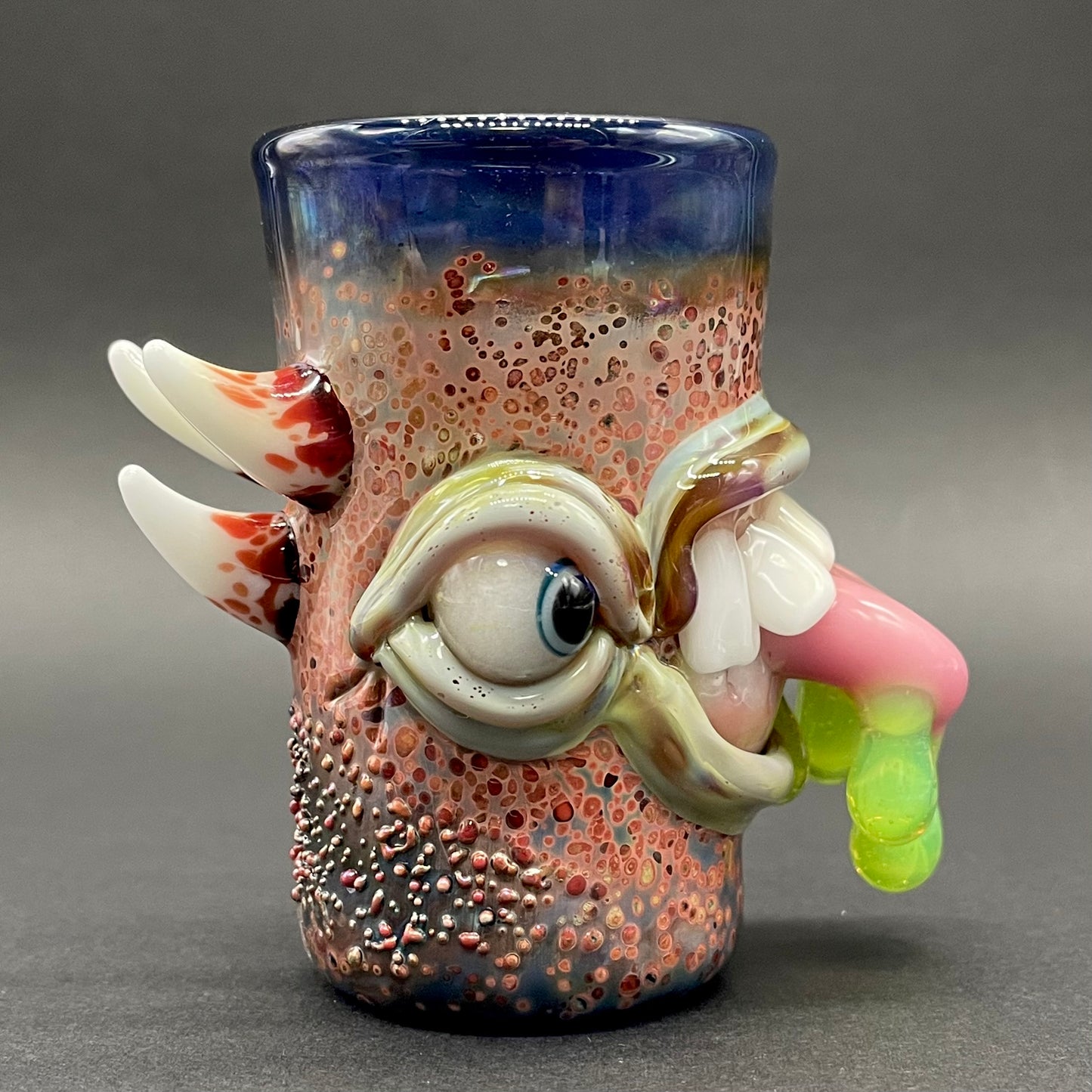 tongue demon shot glass glass art - premium handcrafted piece