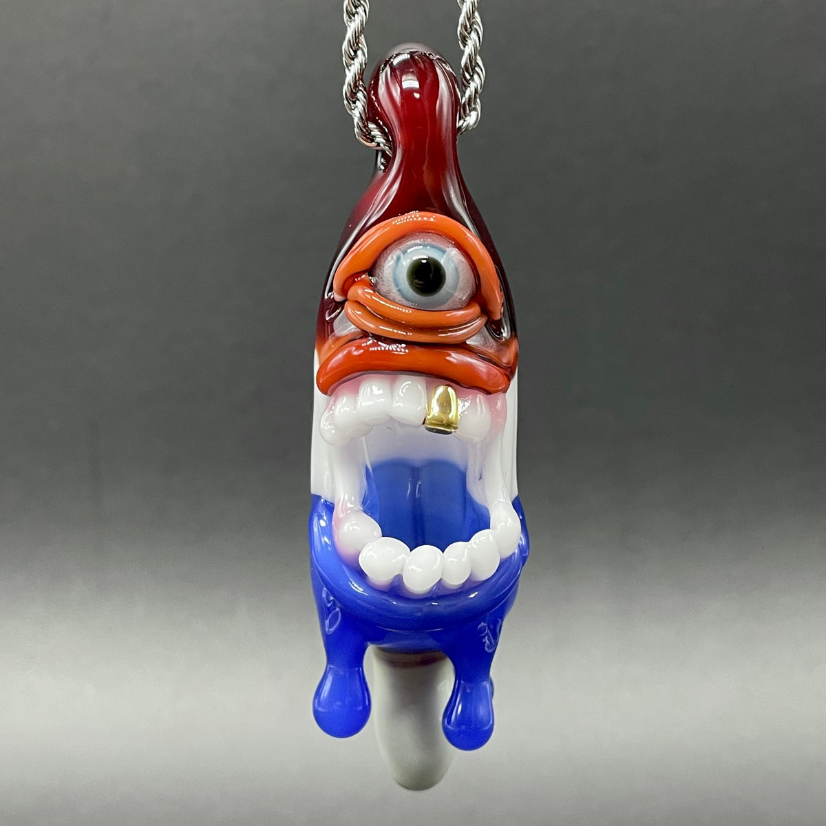Close-up of Calm like a bomb pop - handcrafted glass