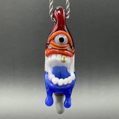 Close-up of Calm like a bomb pop - handcrafted glass
