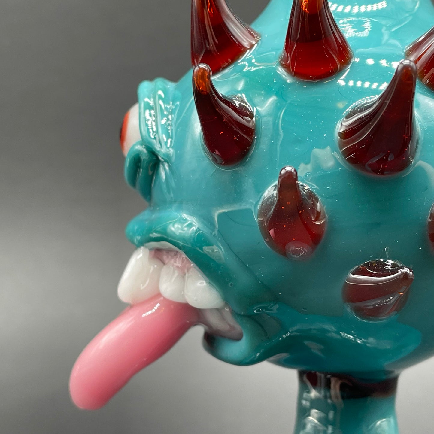 Hand-blown Tongue downdraft incense burner - Leviathan Glass original