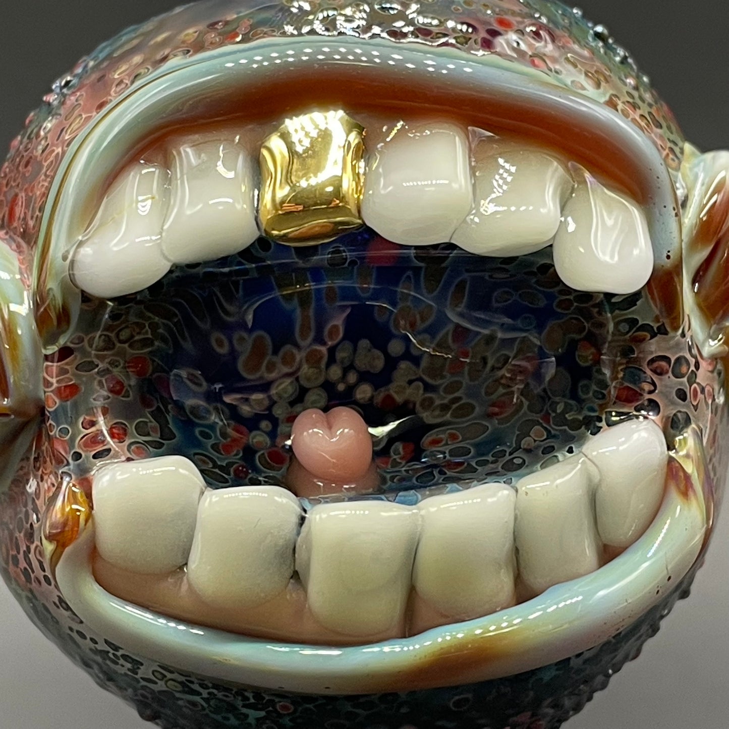 Leviathan Glass Screaming cyclops ornament - hand-blown art