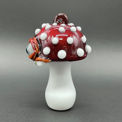 Cyclops mushroom ornament glass art - premium handcrafted piece