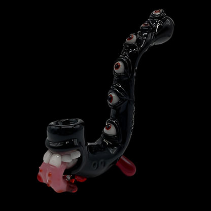 Hand-blown Black Dragon Sherlock - Leviathan Glass original