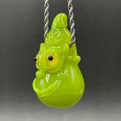 The grinch glass pendant
