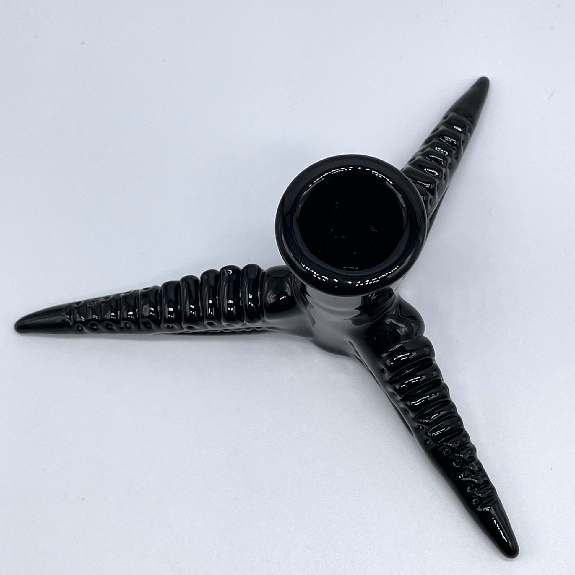 Hand-blown 18mm xenomorph slide with stand - Leviathan Glass original