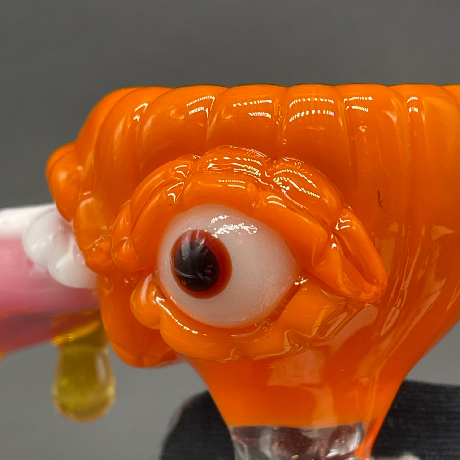Hand-blown 14mm drooling tongue slide - Leviathan Glass original