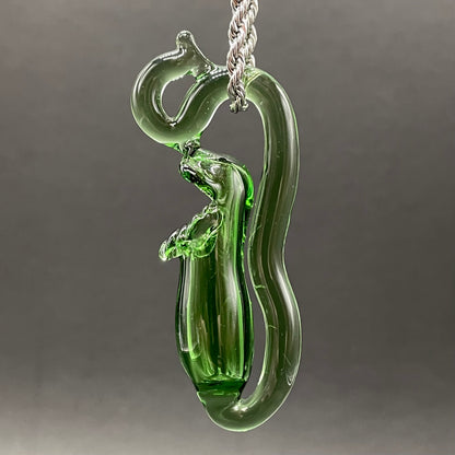 Leviathan Glass Pitcher plant pendant - hand-blown art