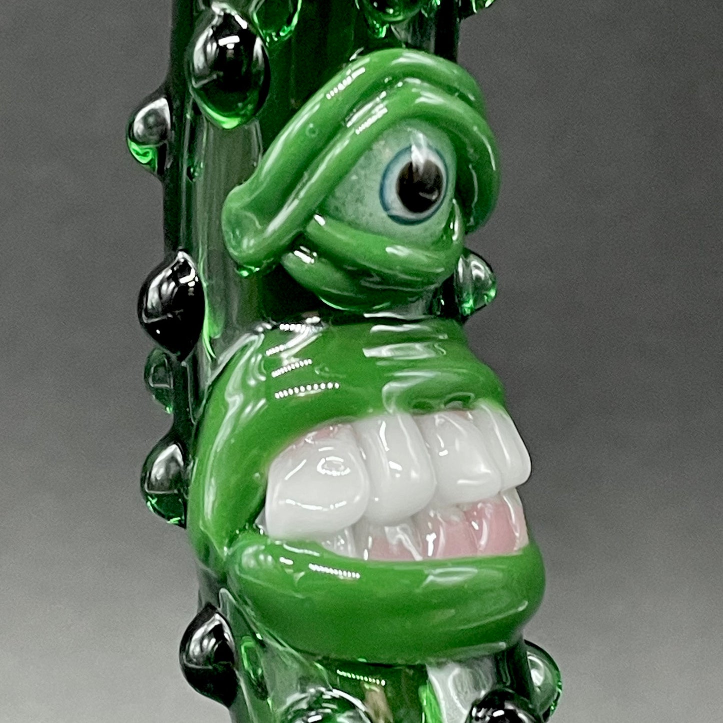 Hand-blown Pickle Rick - Leviathan Glass original