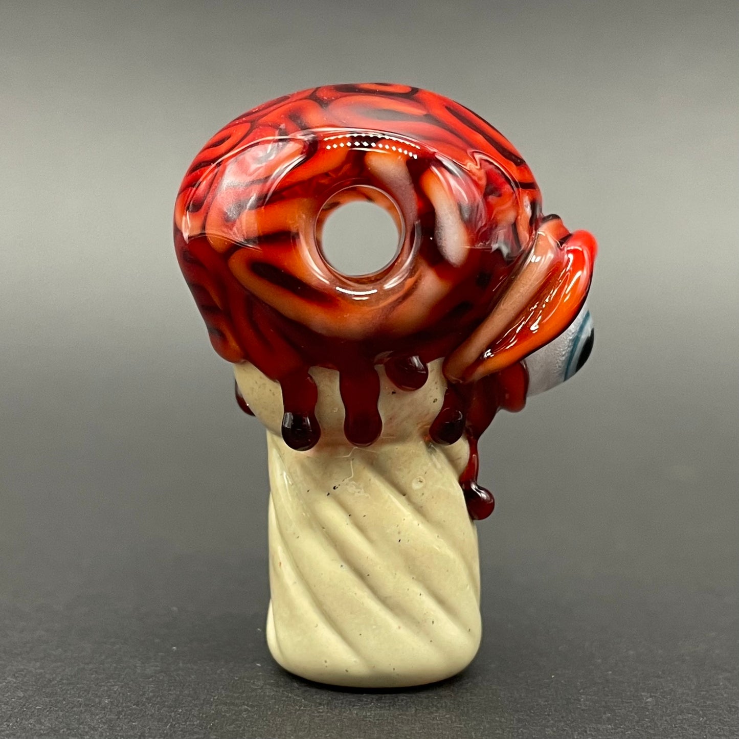 Brain cone pendant by Leviathan Glass - artisan detail
