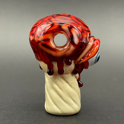 Brain cone pendant by Leviathan Glass - artisan detail