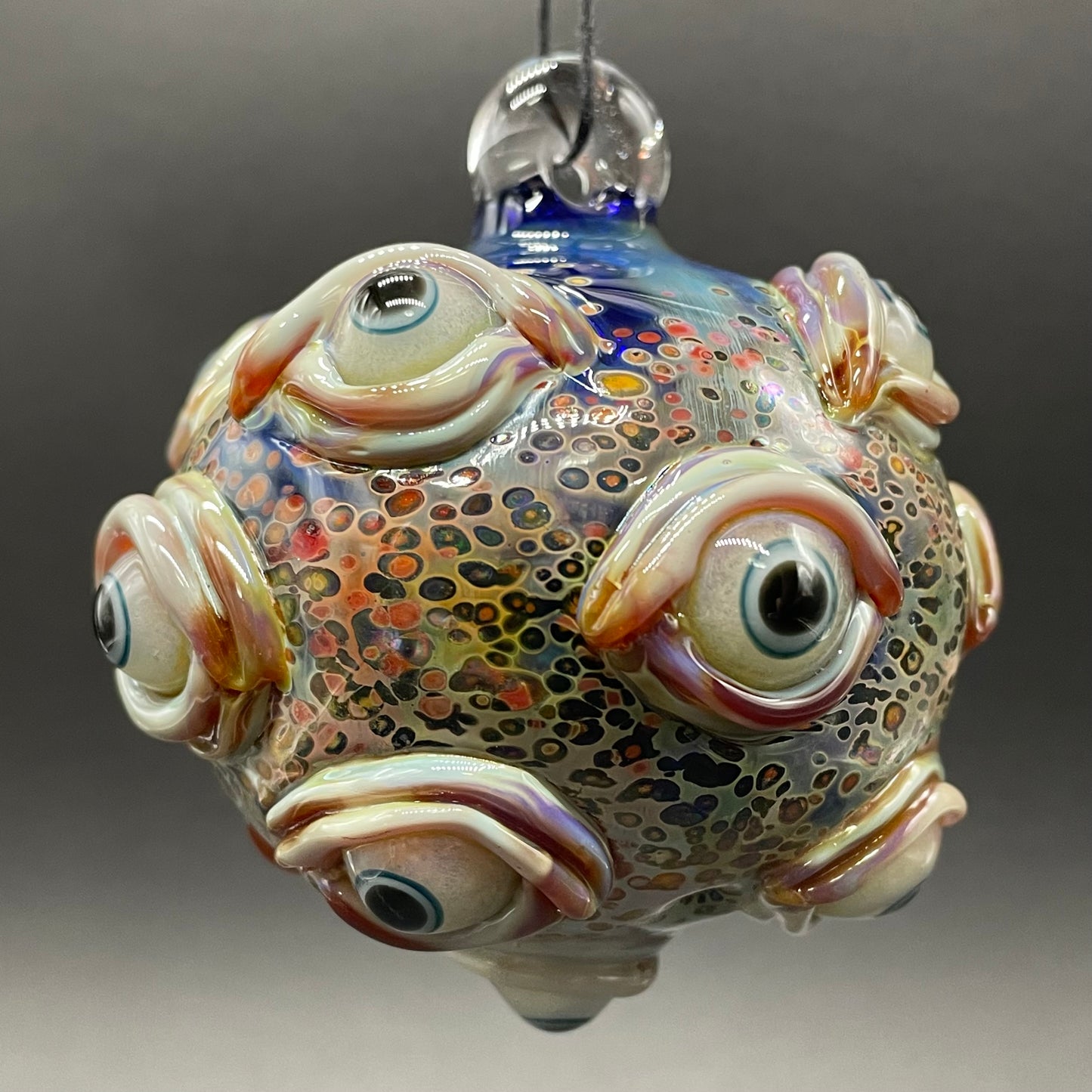 Leviathan Glass All seeing Argus ornament - hand-blown art