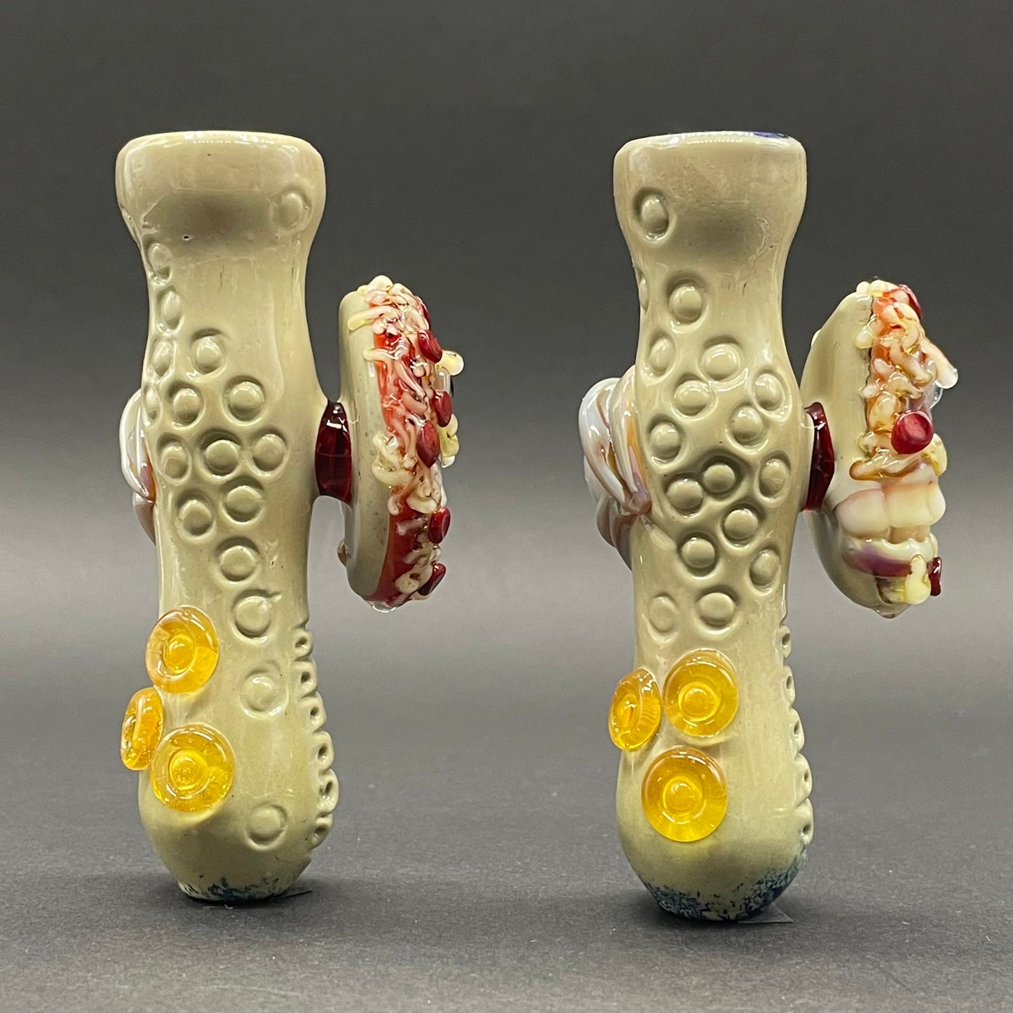 Hand-blown Pizza Is for Lovers – Matching Chillum Set - Leviathan Glass original