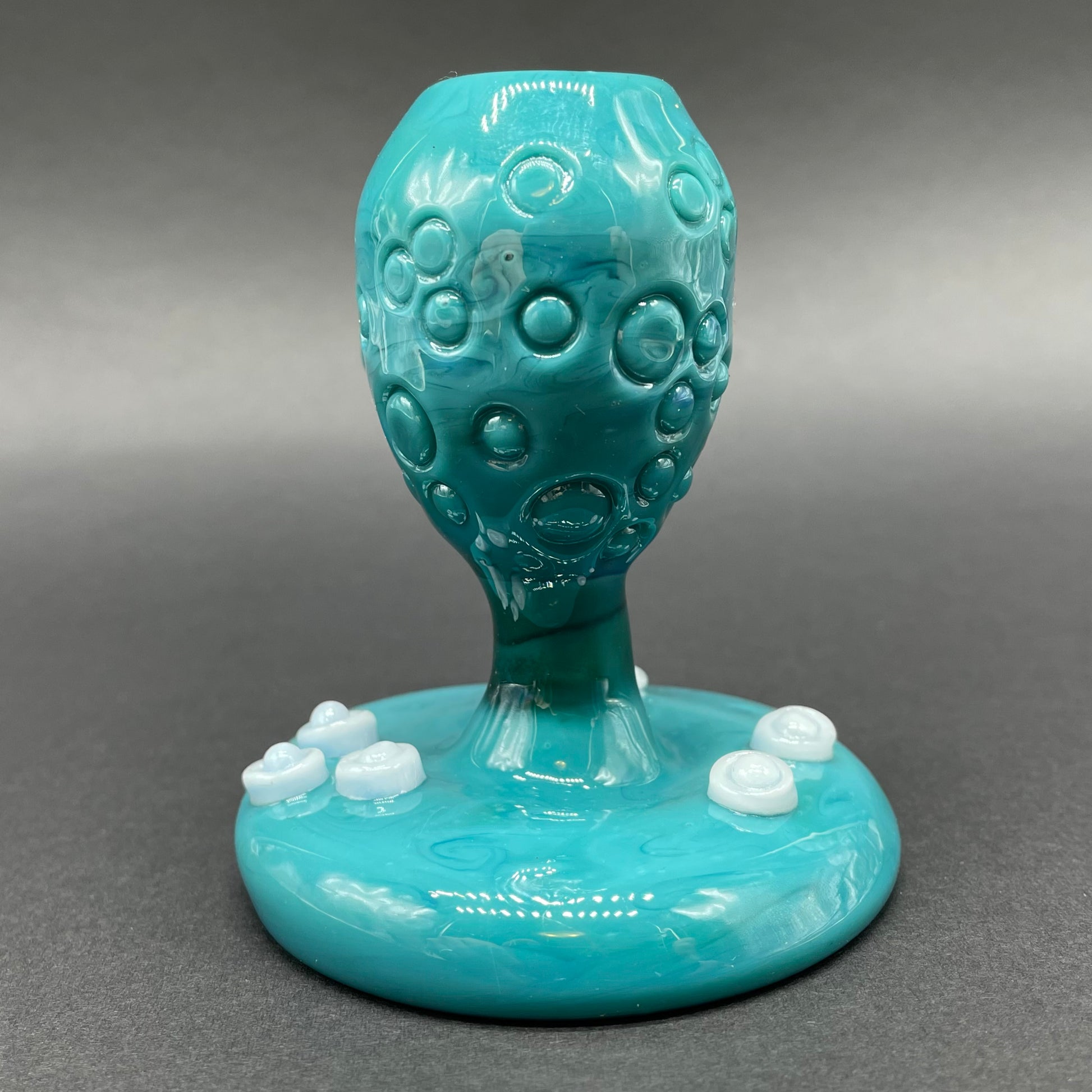 Artisan glass Shnozzle incense burner - detailed craftsmanship