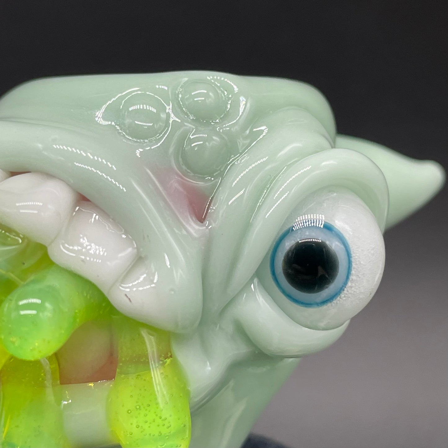 Premium 14mm 4 hole barf slide - collectible glass art