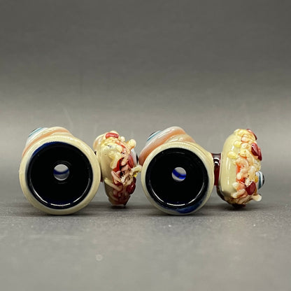 Hand-blown Pizza Is for Lovers – Matching Chillum Set - Leviathan Glass original