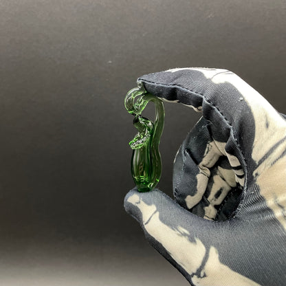 Artisan glass Pitcher plant pendant - detailed craftsmanship