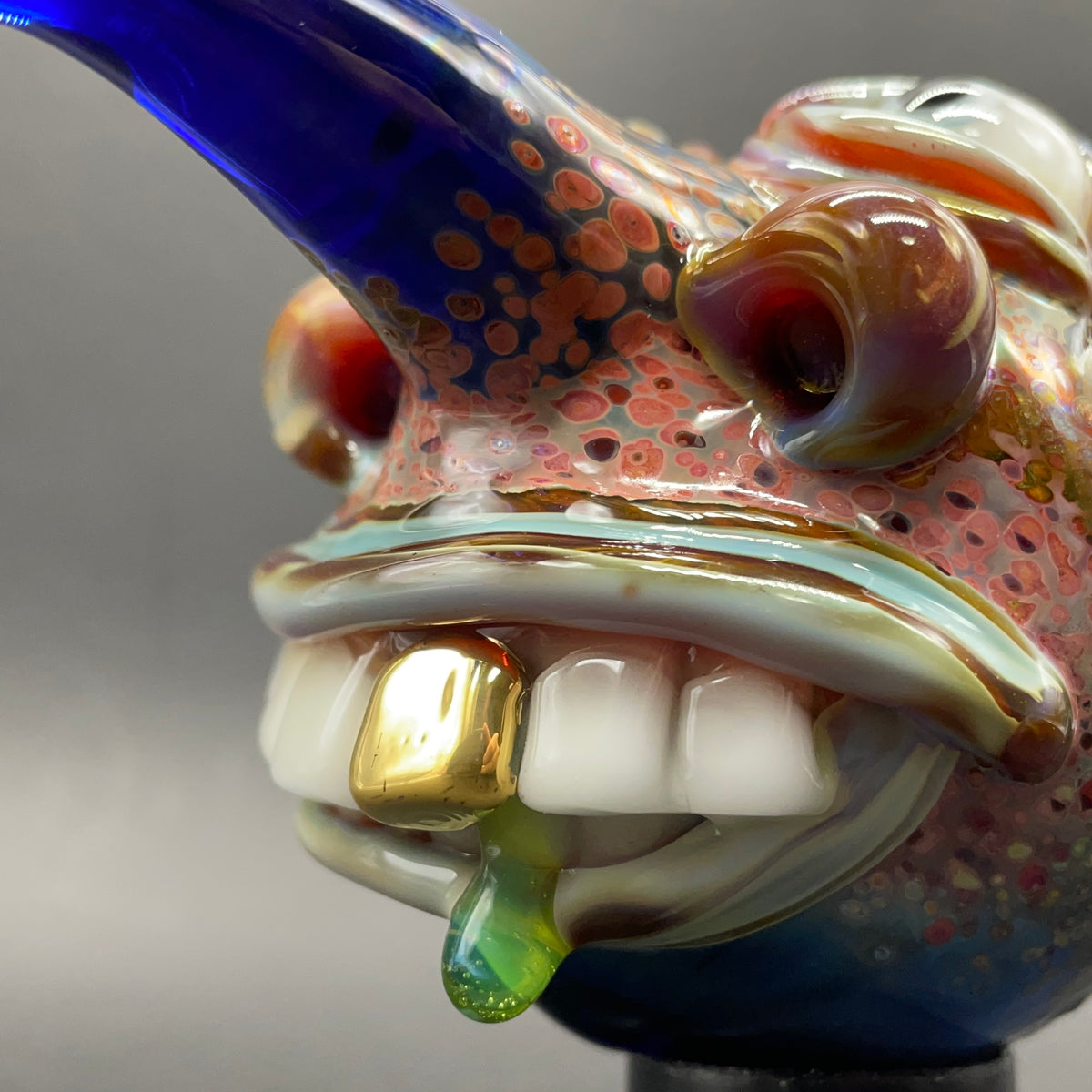 Hand-blown Goblin glass ornament - Leviathan Glass original