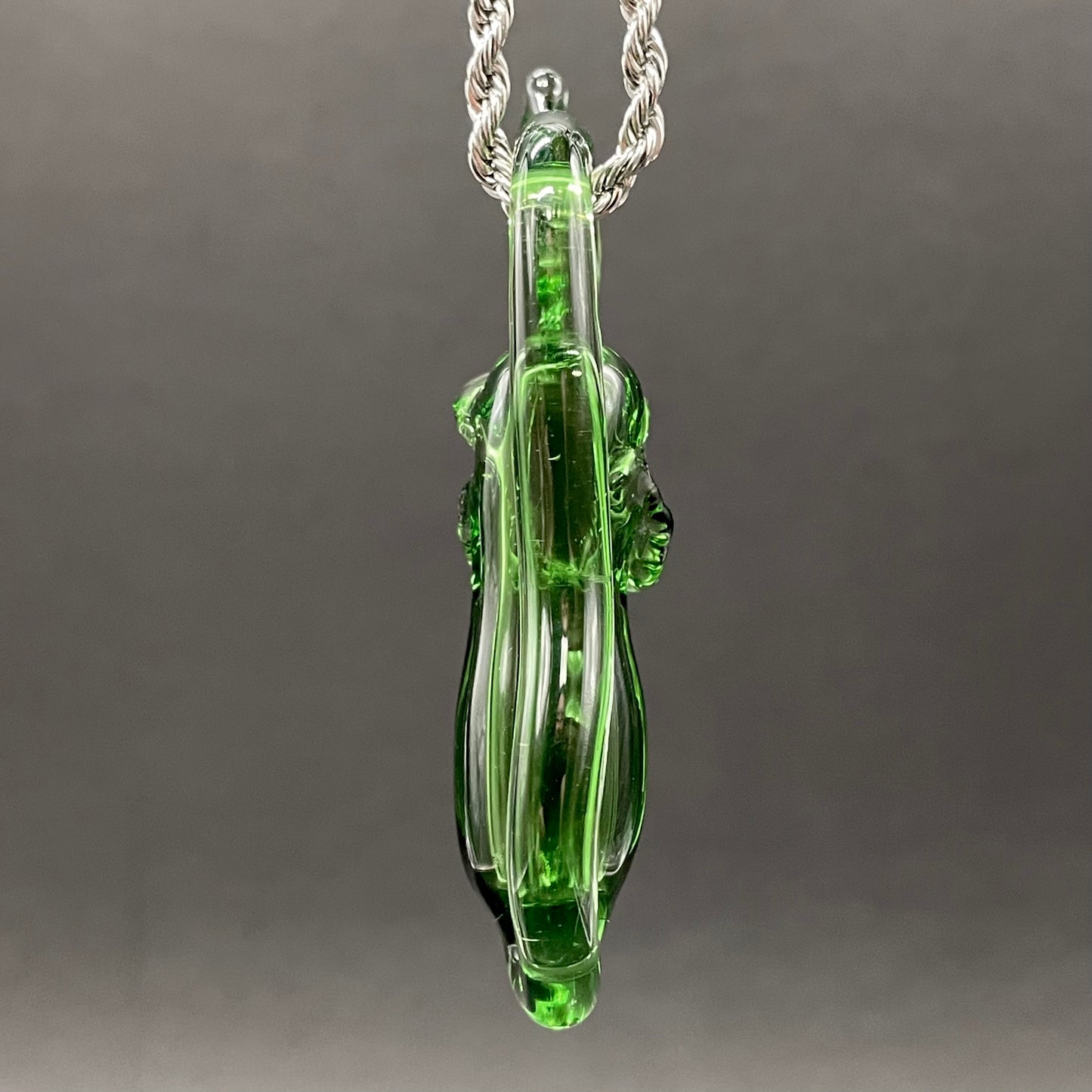 Pitcher plant pendant glass art - premium handcrafted piece