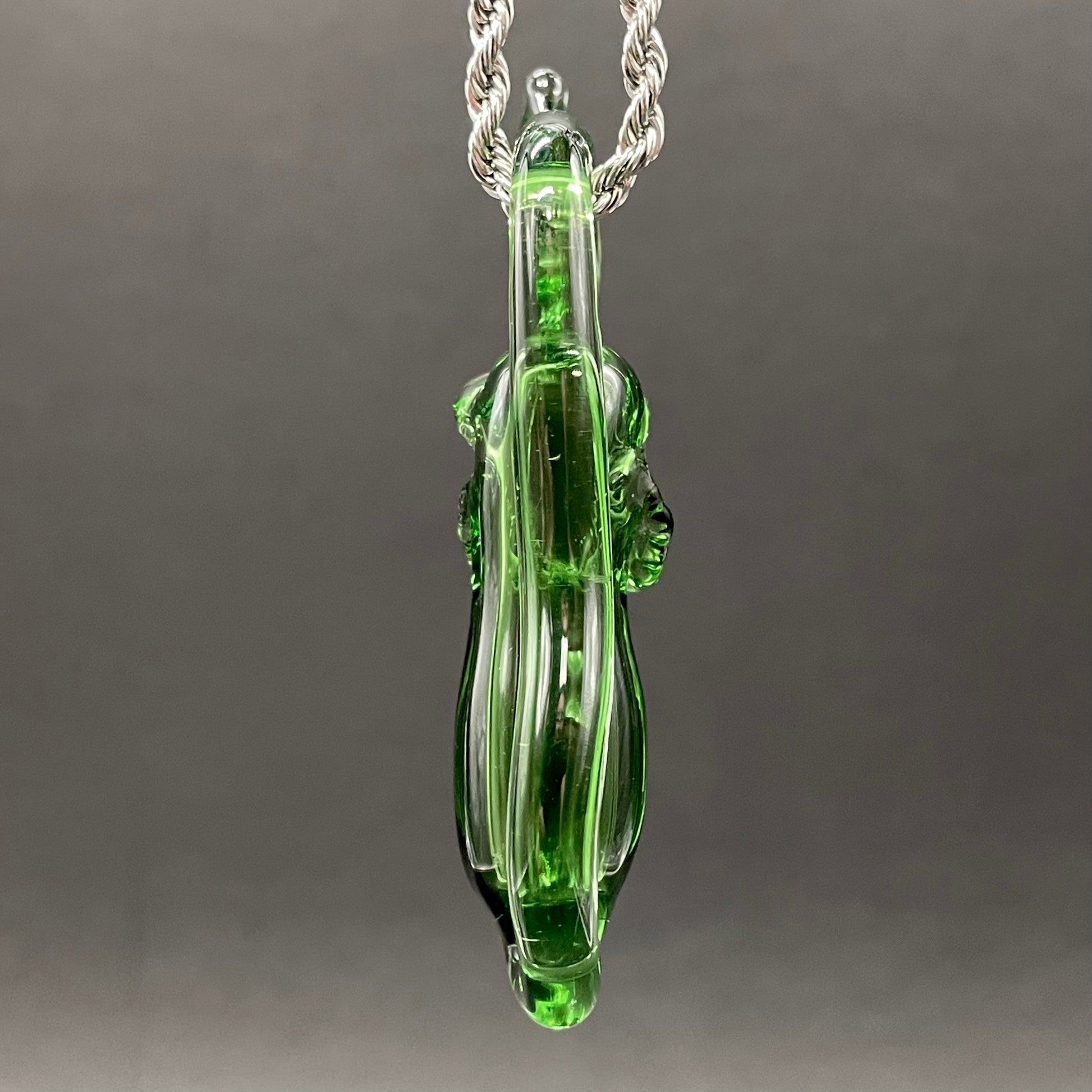 Pitcher plant pendant glass art - premium handcrafted piece