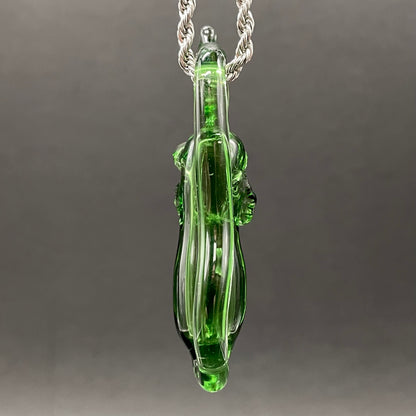 Pitcher plant pendant glass art - premium handcrafted piece