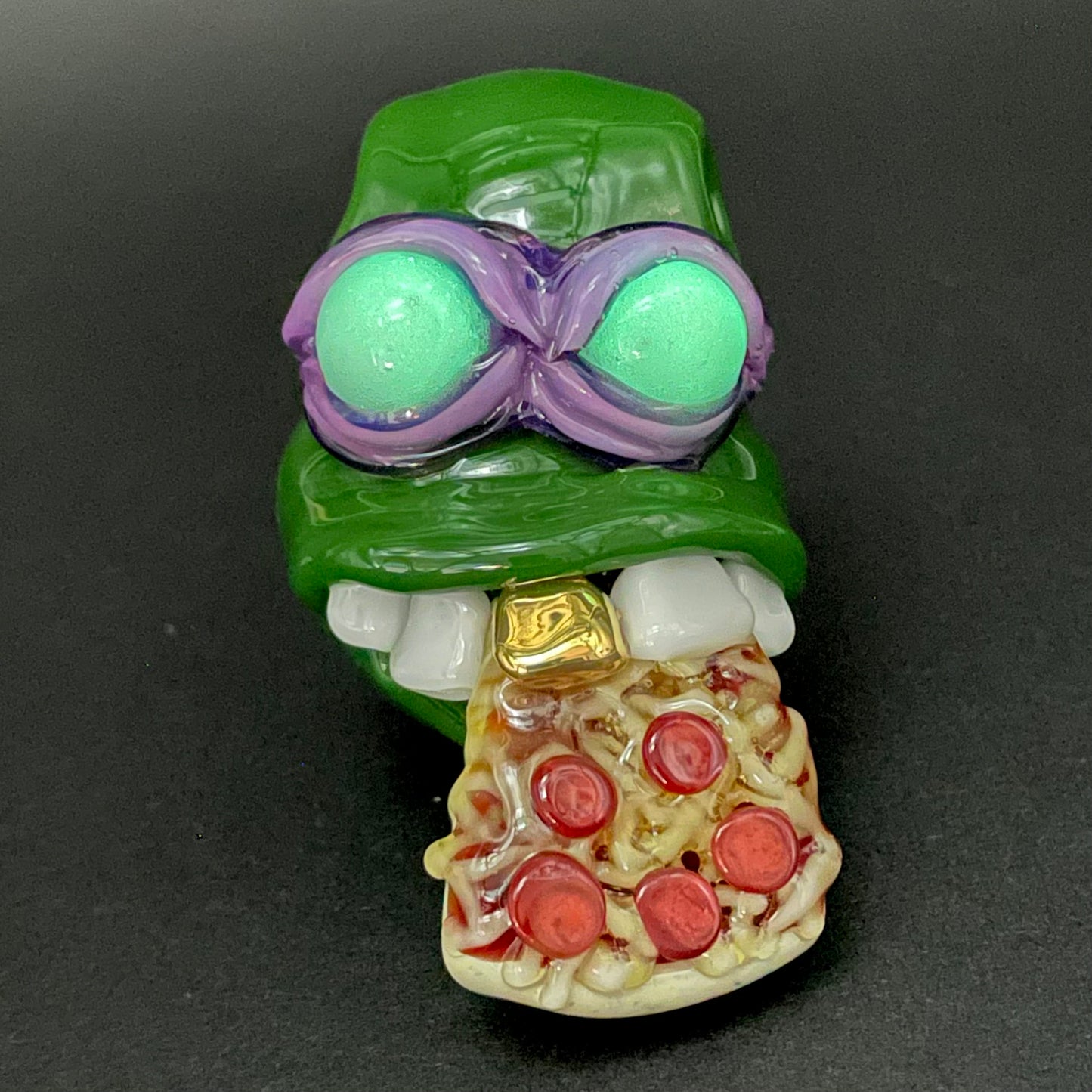 Hand-blown Glass Donatello ninja turtle pendant - Leviathan Glass original