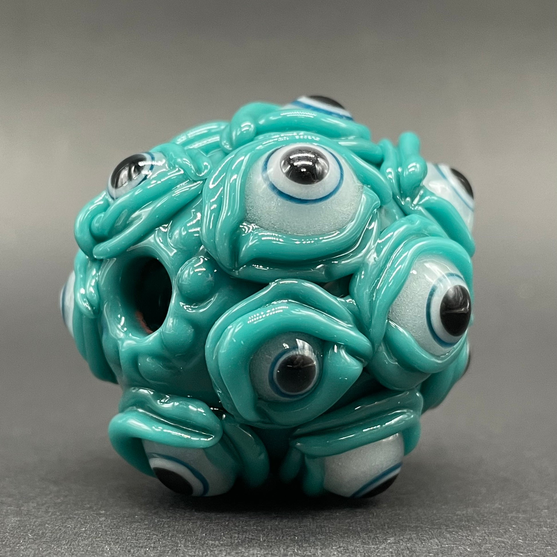 Hand-blown Agua azule Argus pendant - Leviathan Glass original