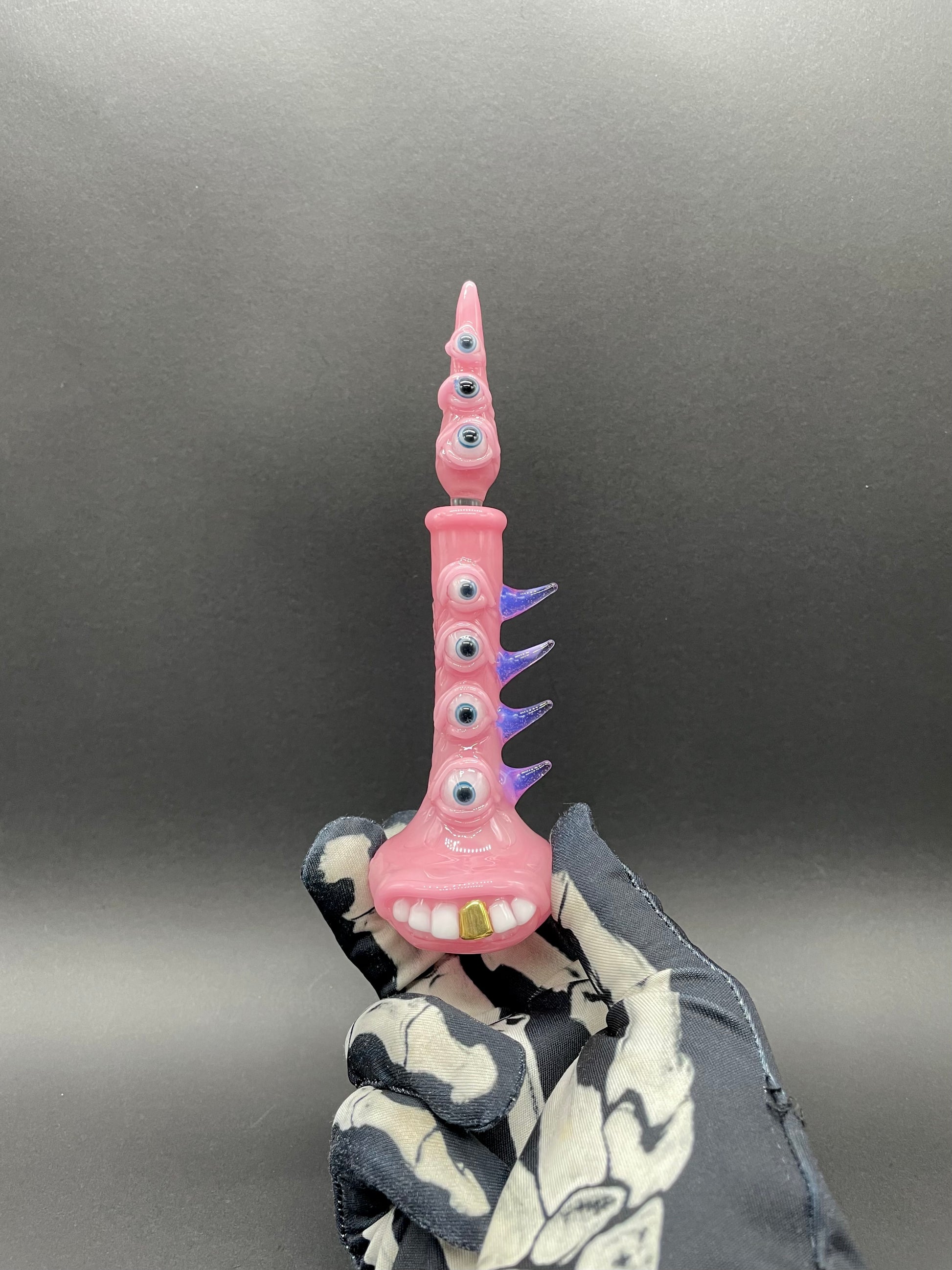 Hand-blown Pink tear Pensieve - Leviathan Glass original
