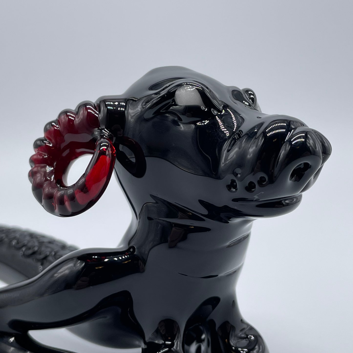 Hand-blown Demon dog Sherlock - Leviathan Glass original