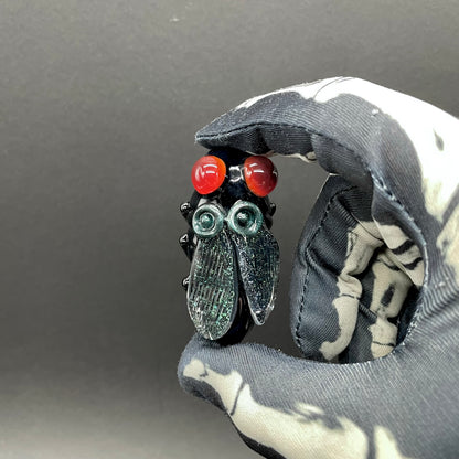 Hand-blown Cicada pendant - Leviathan Glass original