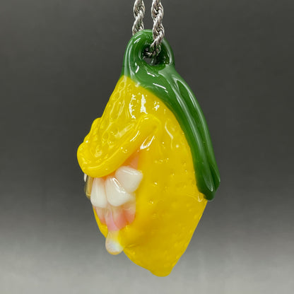 Grinning lemon pendant
