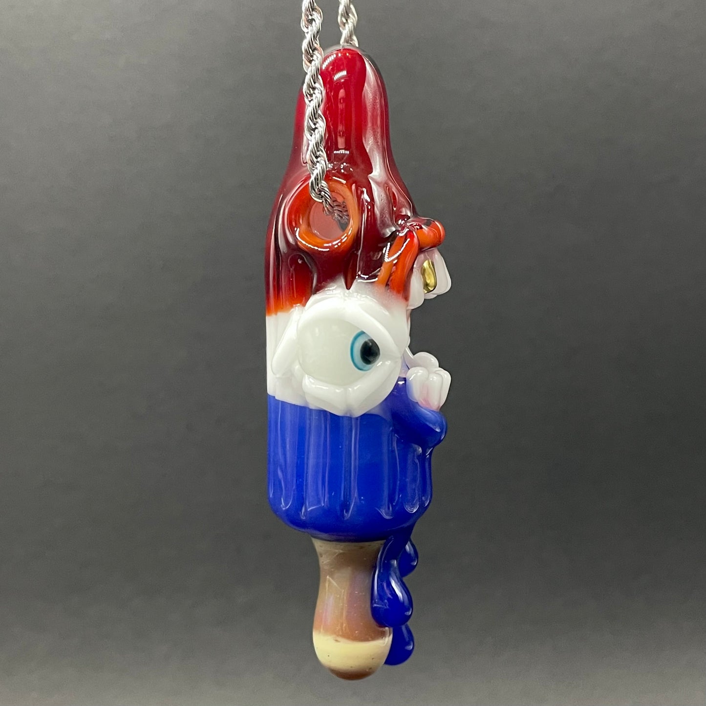 Calm like a bomb pop glass art - premium handcrafted piece