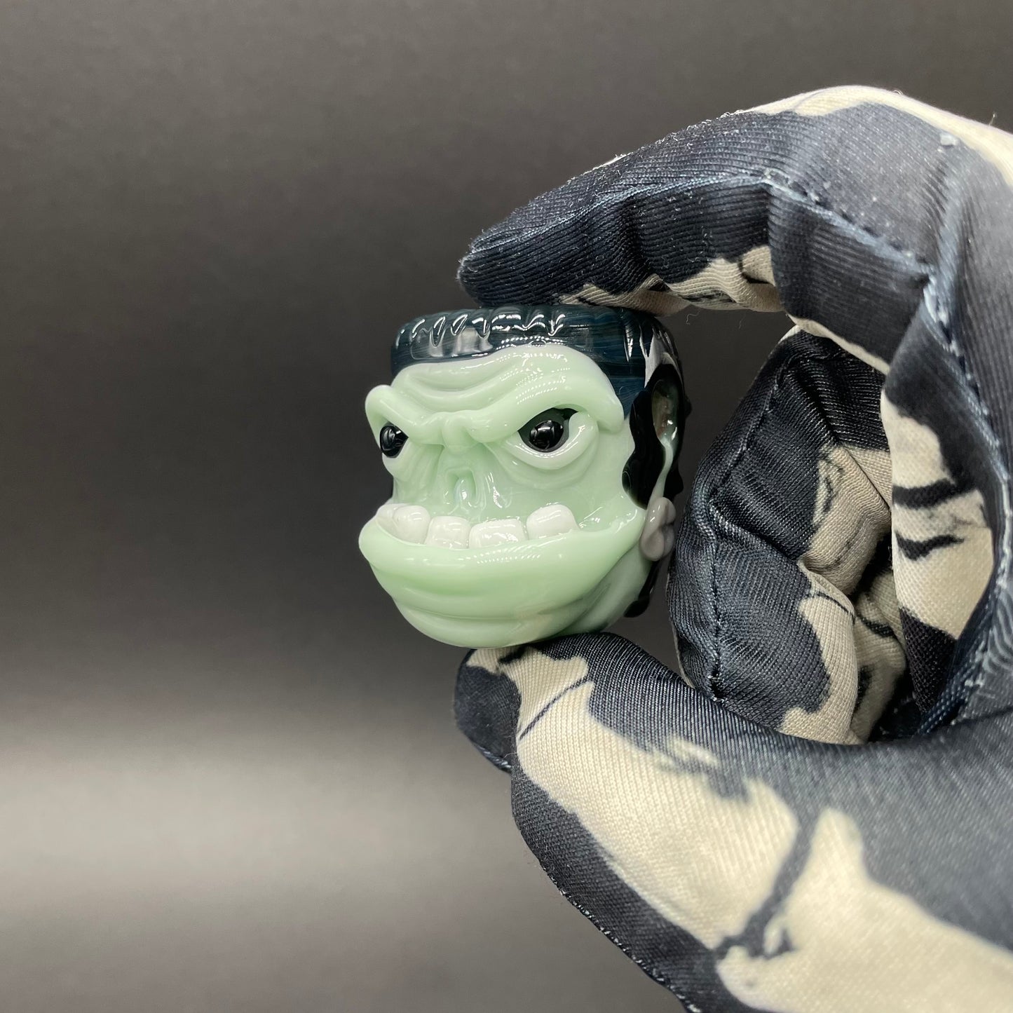 Artisan glass Glass Frankenstein pendant - detailed craftsmanship