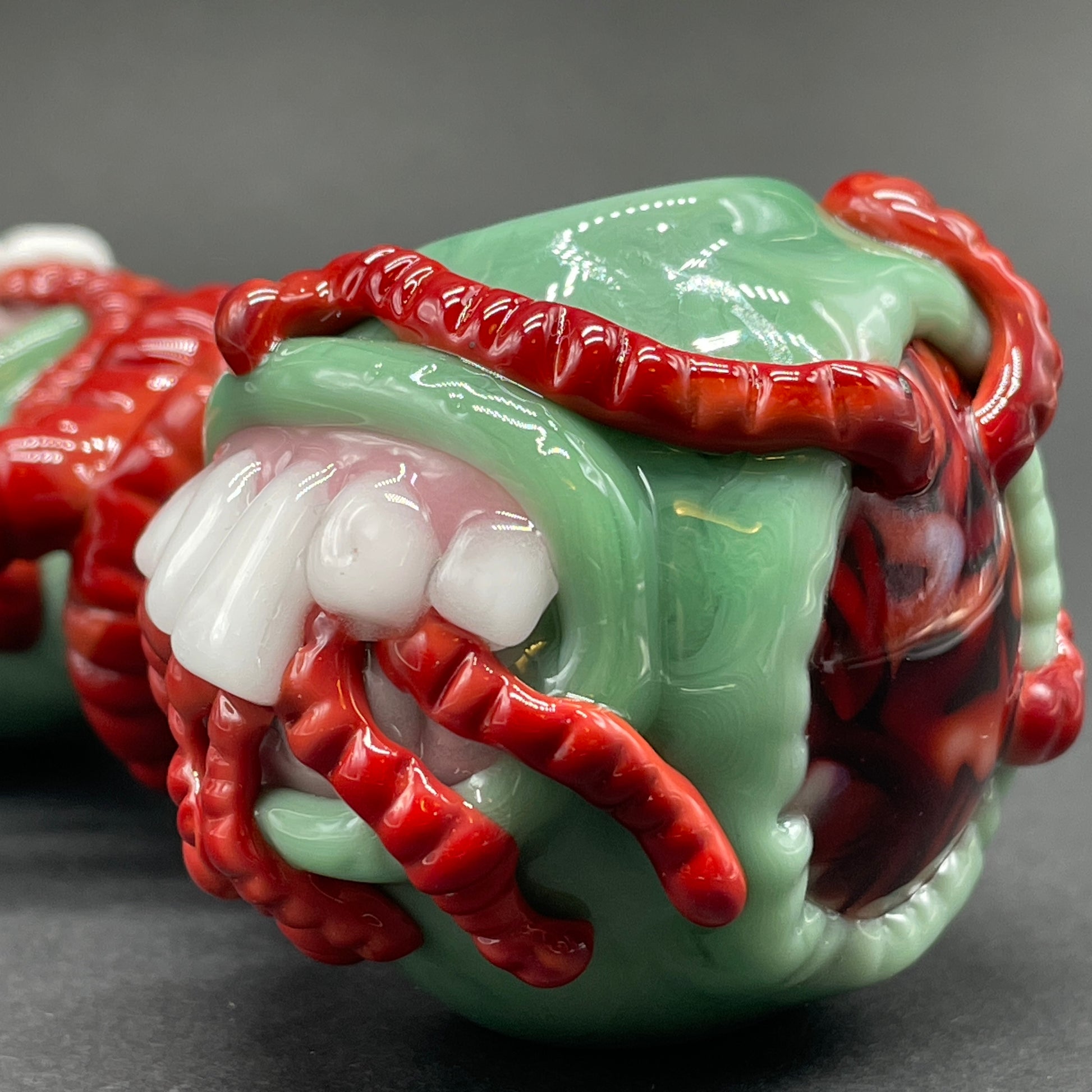 Hand-blown Worm food spoon - Leviathan Glass original