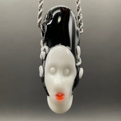 Bride of Frankenstein glass pendant