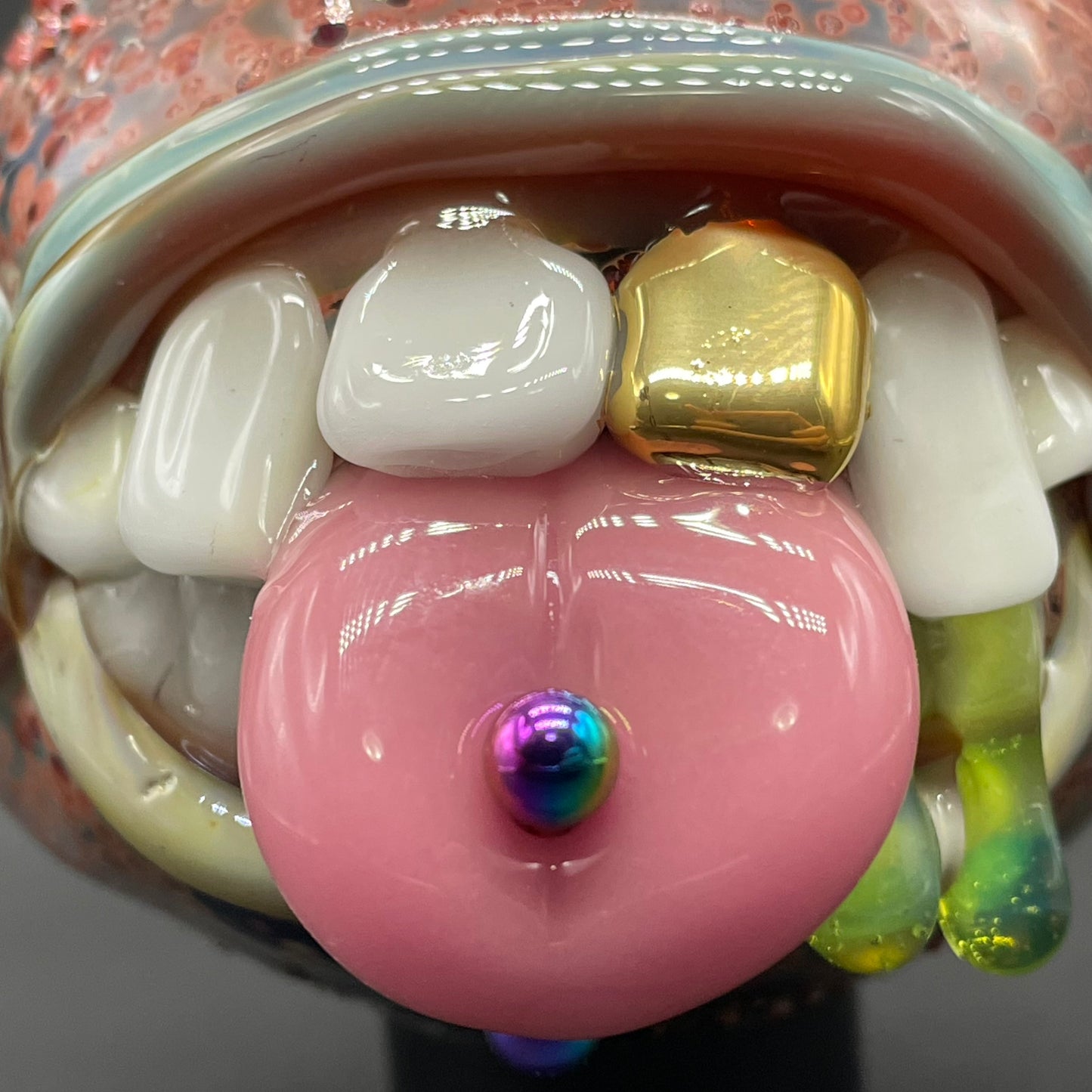 Hand-blown Pierced tongue cyclops ornament - Leviathan Glass original