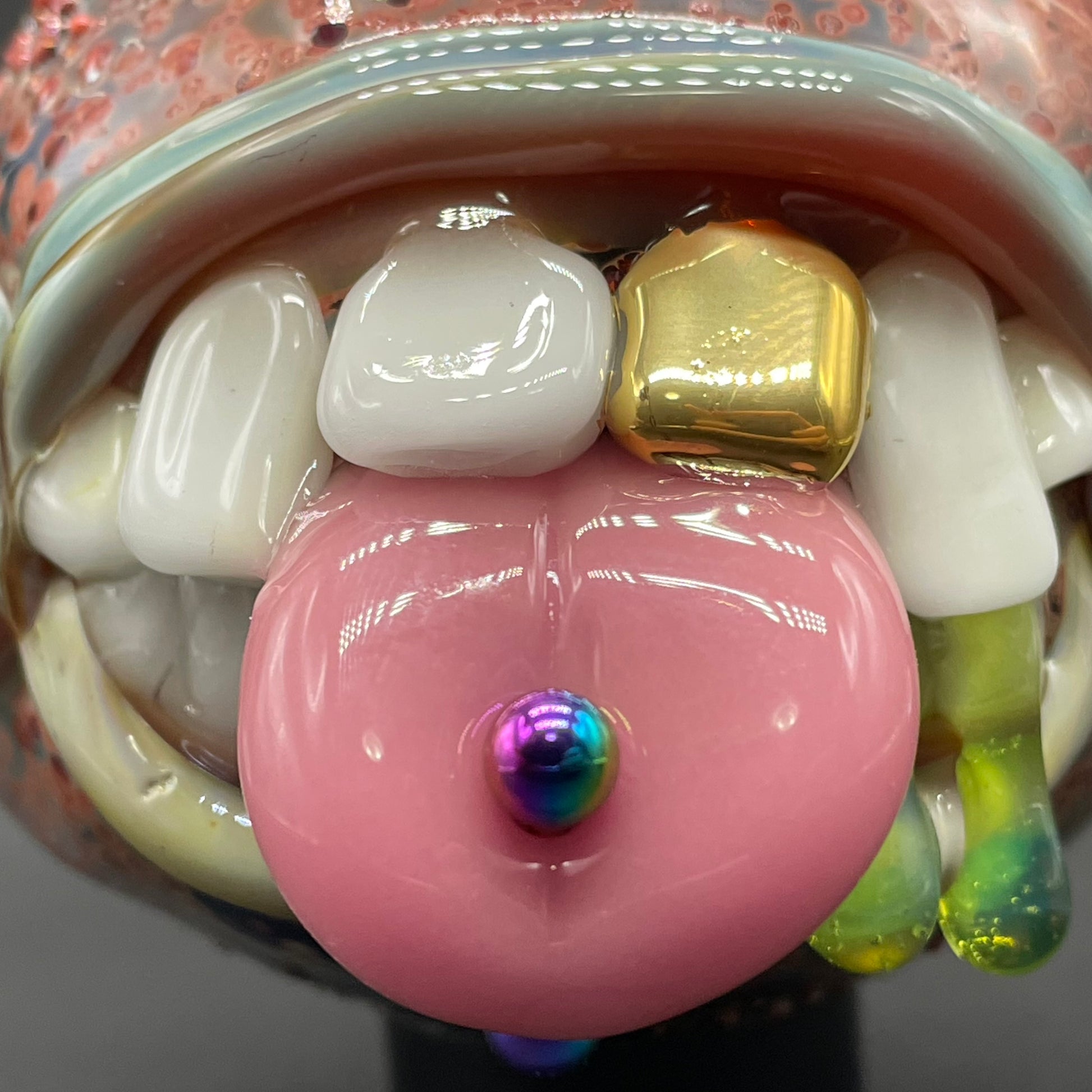 Hand-blown Pierced tongue cyclops ornament - Leviathan Glass original