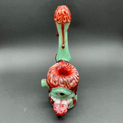 Hand-blown Brain eater bubbler - Leviathan Glass original
