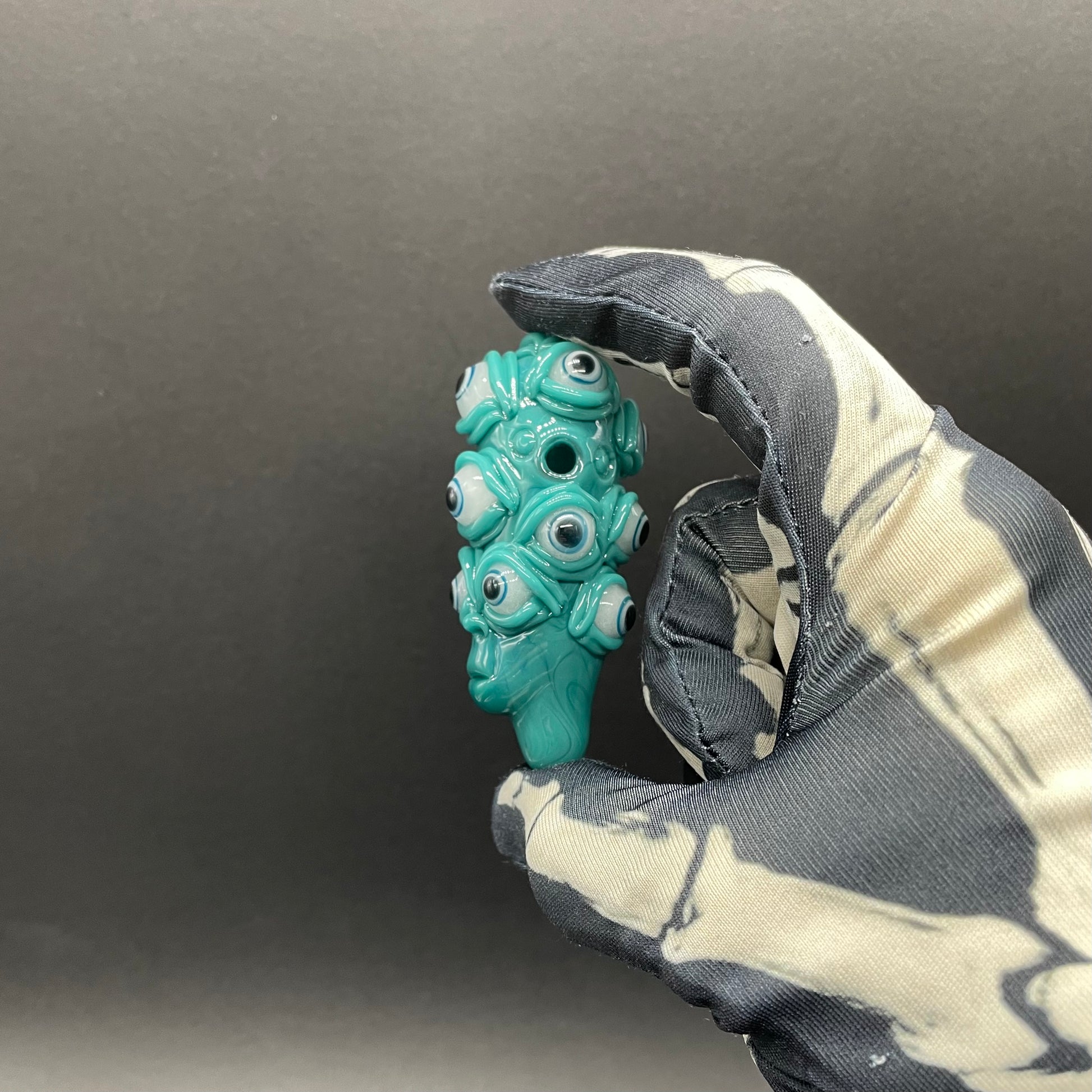Hand-blown The Never-Blinking One glass effigy pendant - Leviathan Glass original