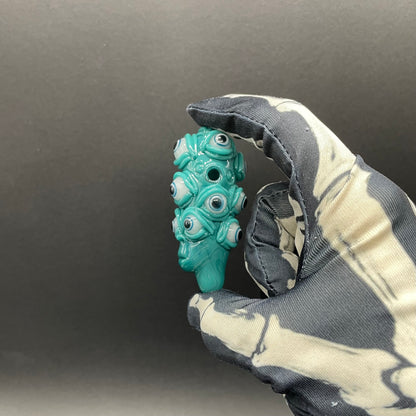 Hand-blown The Never-Blinking One glass effigy pendant - Leviathan Glass original