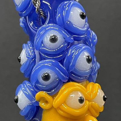 Hand-blown Marge Simpson Mutant Pendant - Leviathan Glass original