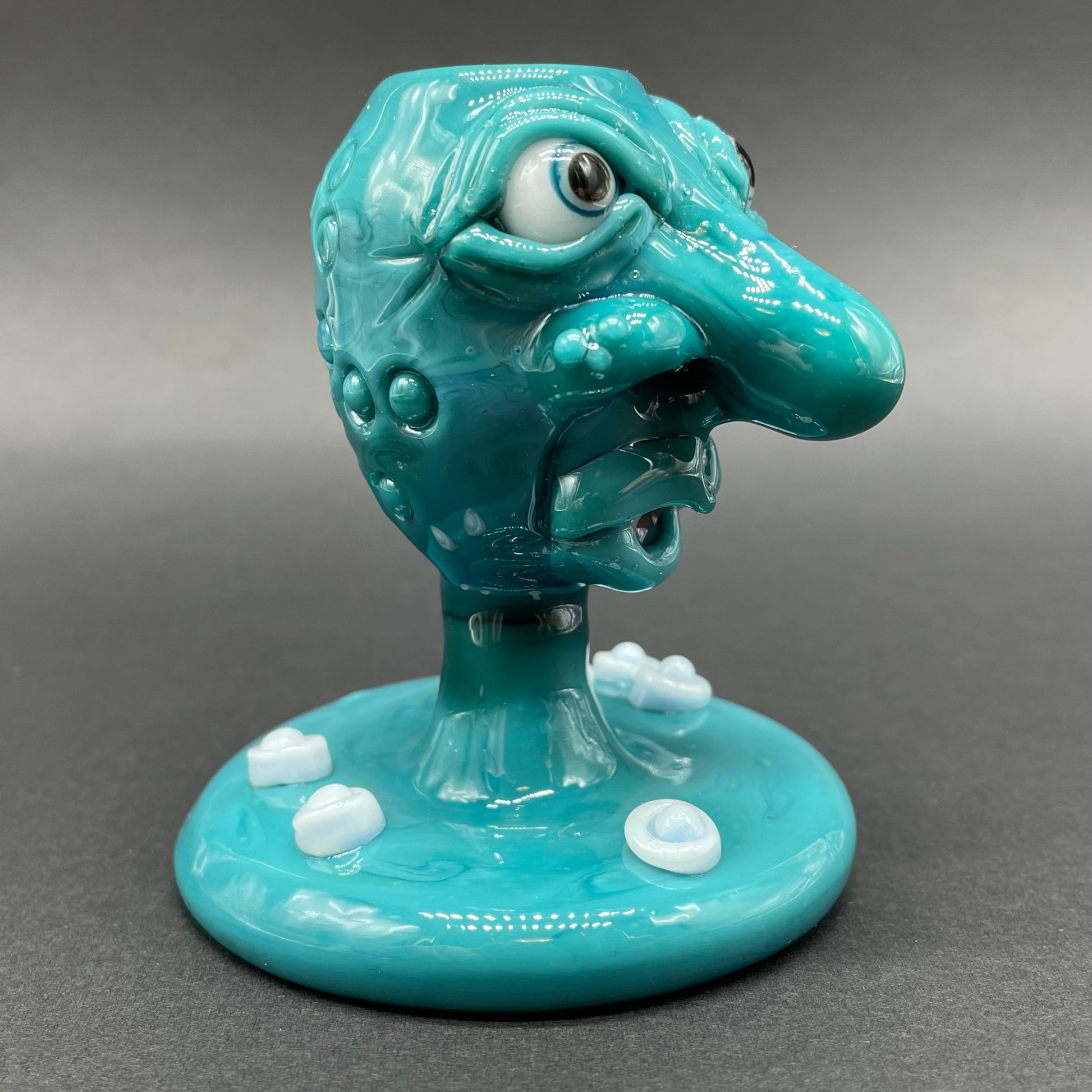 Hand-blown Shnozzle incense burner - Leviathan Glass original