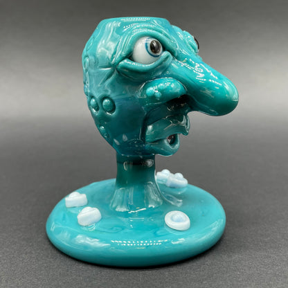Hand-blown Shnozzle incense burner - Leviathan Glass original
