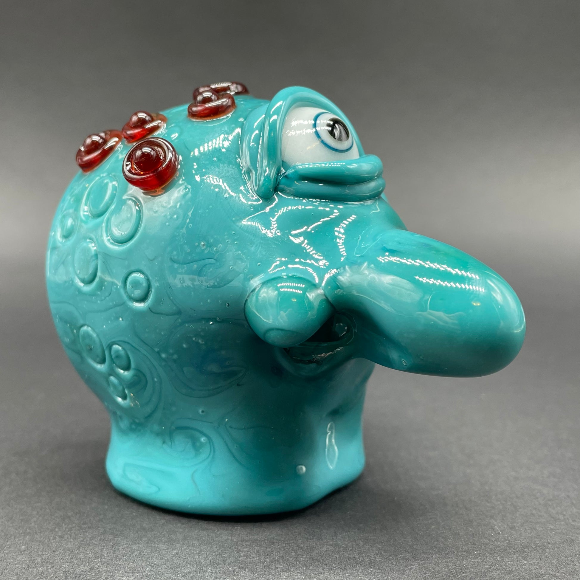 Artisan glass Screaming incense burner - detailed craftsmanship