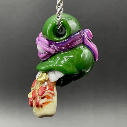 Glass Donatello ninja turtle pendant