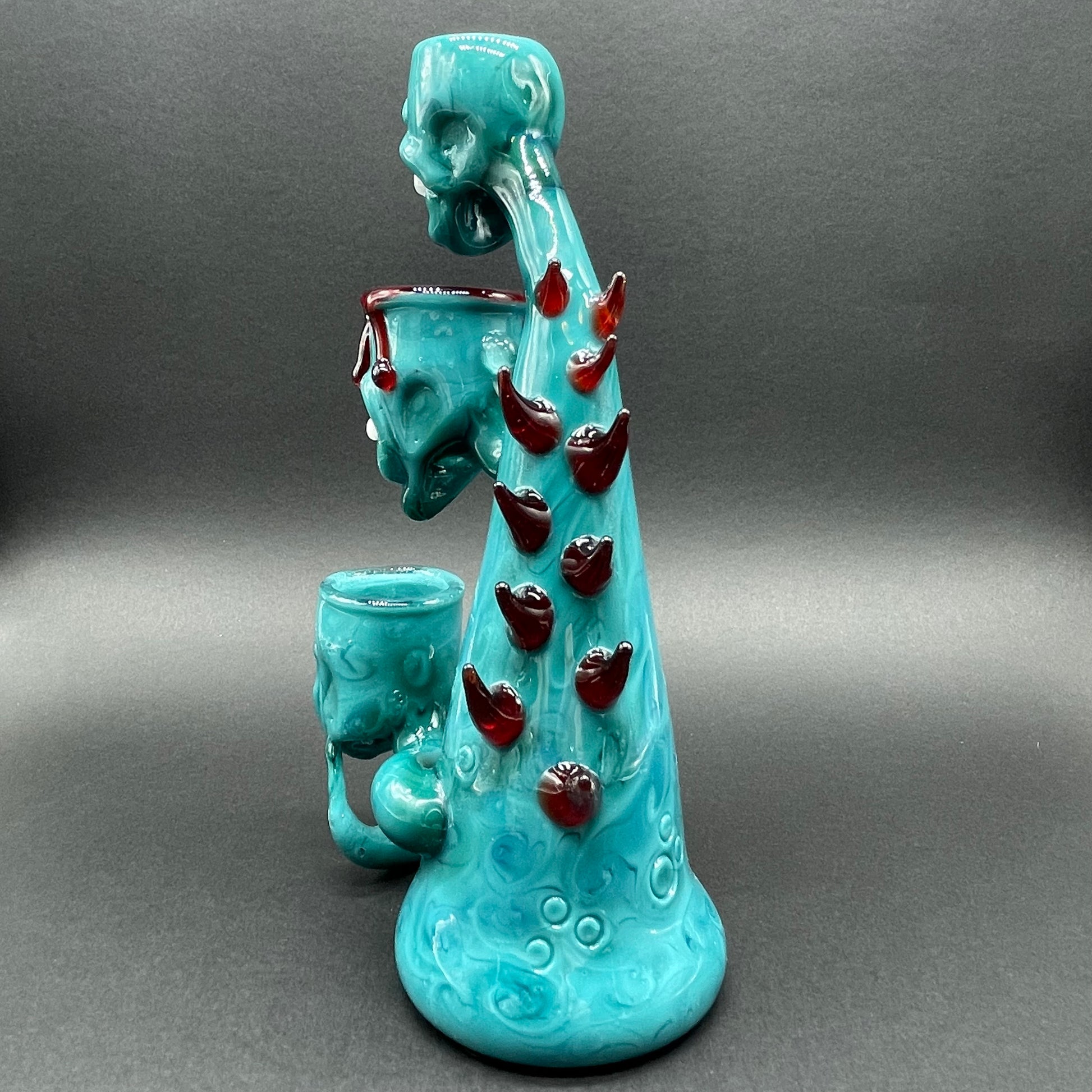 Leviathan Glass 3 headed downdraft incense burner - hand-blown art